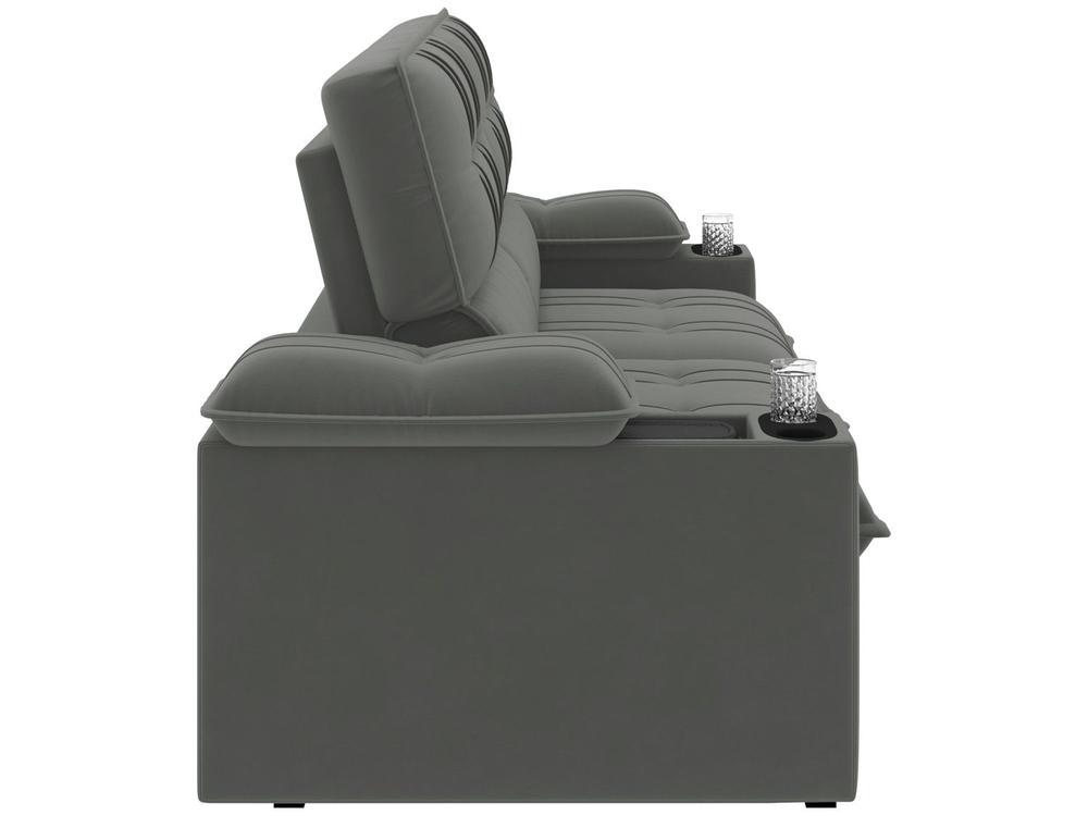 Sofá 2 Lugares Retrátil Reclinável Veludo Stanley Besthouse - 7