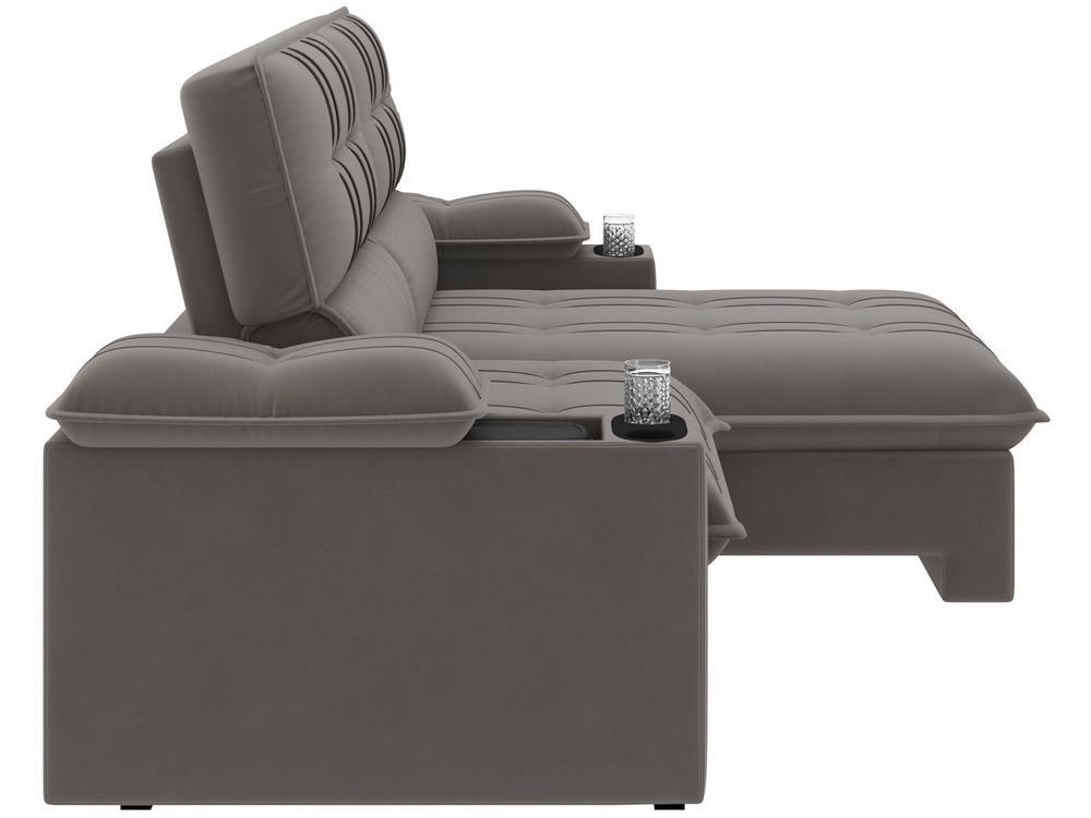 Sofá 2 Lugares Retrátil Reclinável Veludo Stanley Besthouse - 8