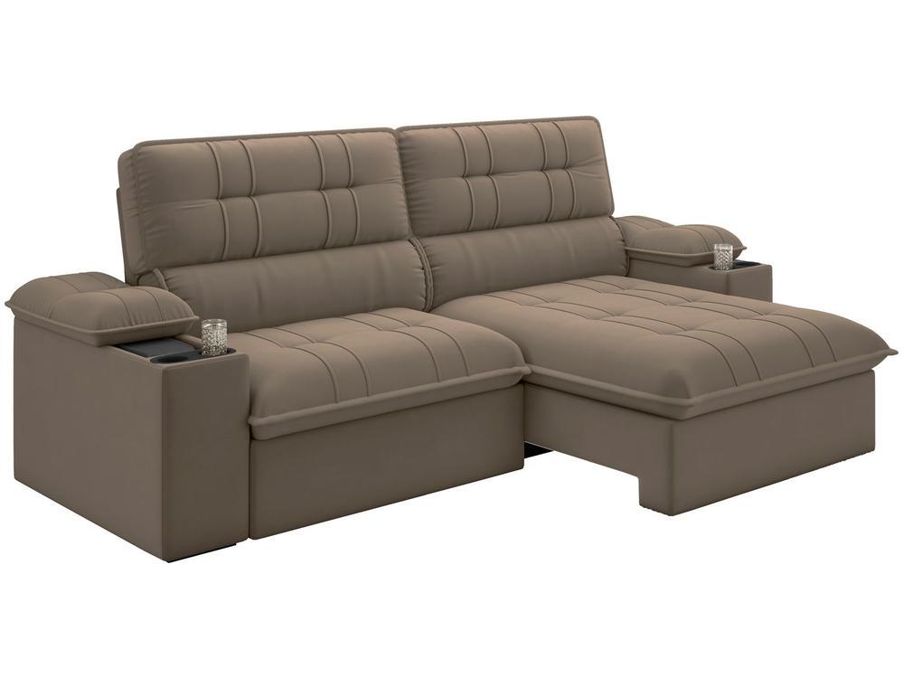 Sofá 2 Lugares Retrátil Reclinável Veludo Stanley Besthouse - 3