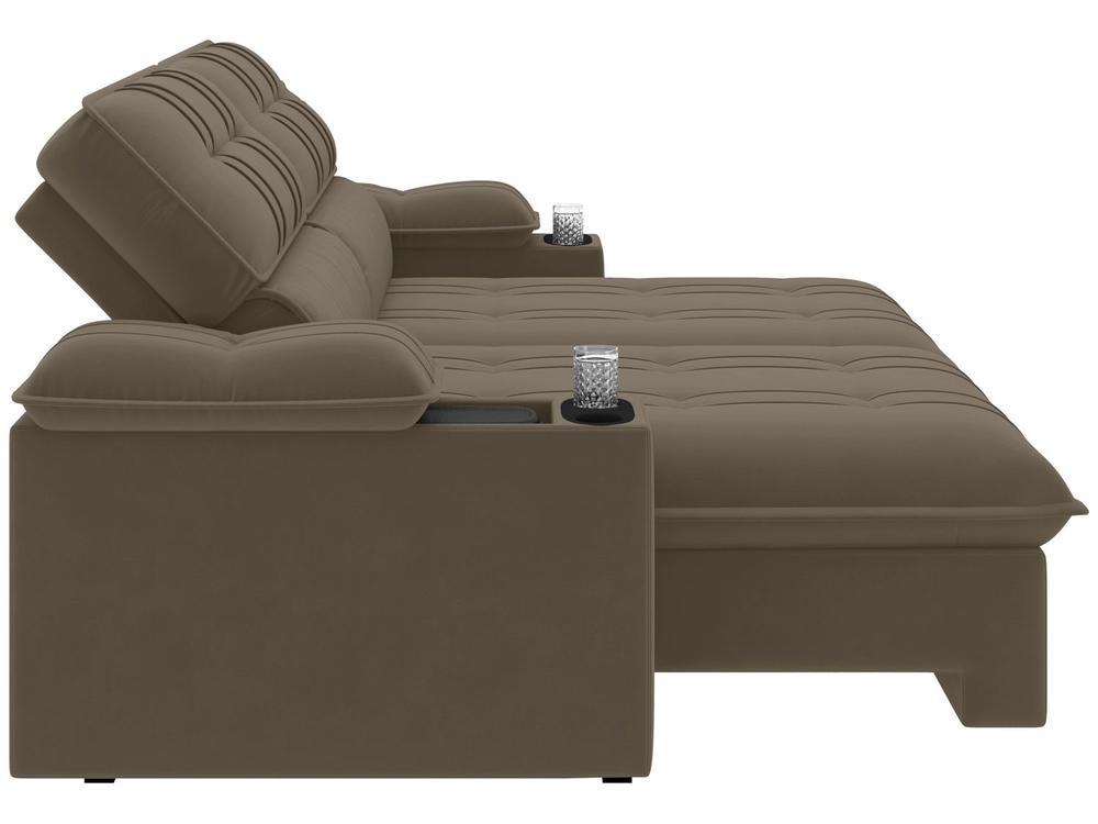 Sofá 2 Lugares Retrátil Reclinável Veludo Stanley Besthouse - 6