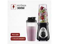 Liquidificador Mondial Personal Blender DG-01 2 Velocidades 300W Preto e Prata
