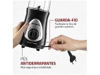 Liquidificador Mondial Personal Blender DG-01 2 Velocidades 300W Preto e Prata - 8