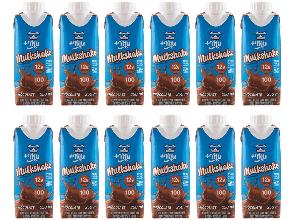 Bebida Láctea UHT com 12g de Proteínas +Mu Chocolate sem Lactose 250ml 12 Unidades - 1