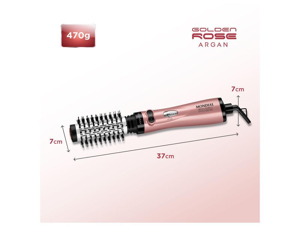Escova Rotativa Mondial Golden Rose ER-12-GR 1000W Cerâmica com Argan - 5