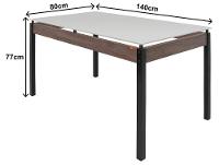 Mesa de Jantar de Aço com Madeira e Tampo de Vidro 6 Cadeiras Retangular Ciplafe Panamá - 2