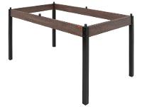 Mesa de Jantar de Aço com Madeira e Tampo de Vidro 6 Cadeiras Retangular Ciplafe Panamá - 6