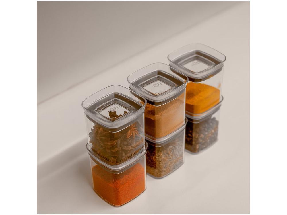 Porta-Mantimentos de Plástico Hermético Retangular 150ml Ou Block - 4