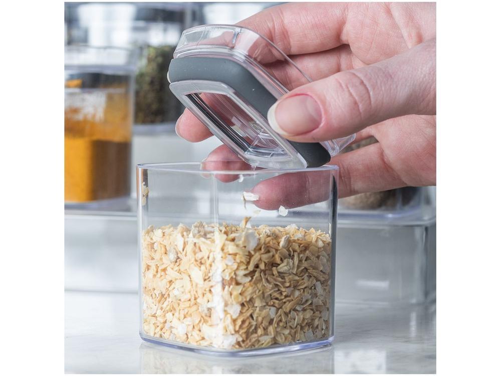 Porta-Mantimentos de Plástico Hermético Retangular 150ml Ou Block - 6