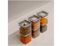 Porta-Mantimentos de Plástico Hermético Retangular 150ml Ou Block