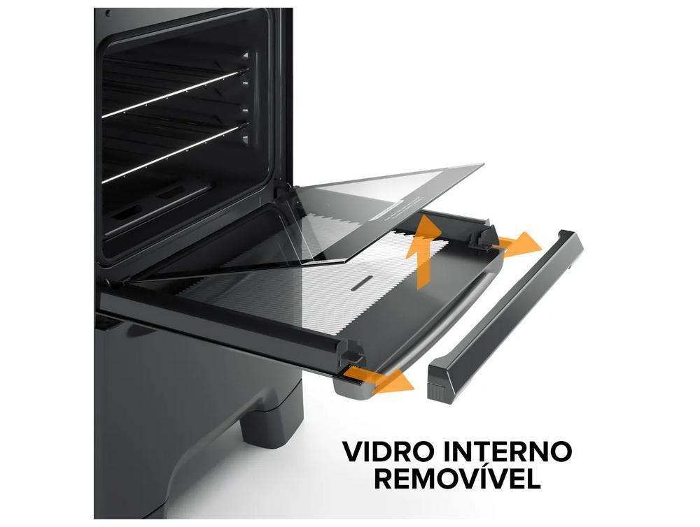 Fogão 4 Bocas Continental Inox Preto FC4GB - 6