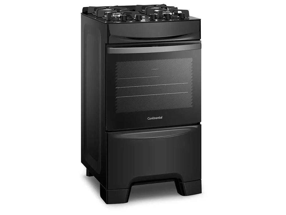 Fogão 4 Bocas Continental Inox Preto FC4GB - 9