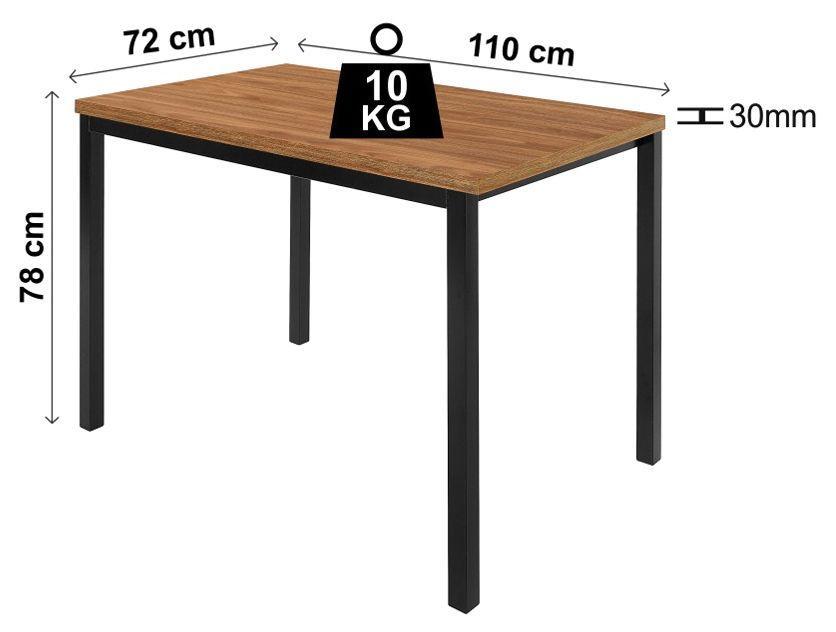 Mesa de Jantar 4 Cadeiras Retangular Freijó e Caramelo Ciplafe Jade - 2