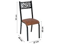 Mesa de Jantar 4 Cadeiras Retangular Freijó e Caramelo Ciplafe Jade - 3