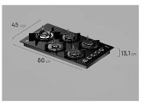 Cooktop 5 Bocas a Gás GLP Electrolux Preto Super Automático Expert KE5GW - 5