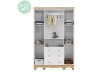 Guarda-roupa de Bebê 3 Gavetas 4 Portas Ninho Móveis Peroba - 8