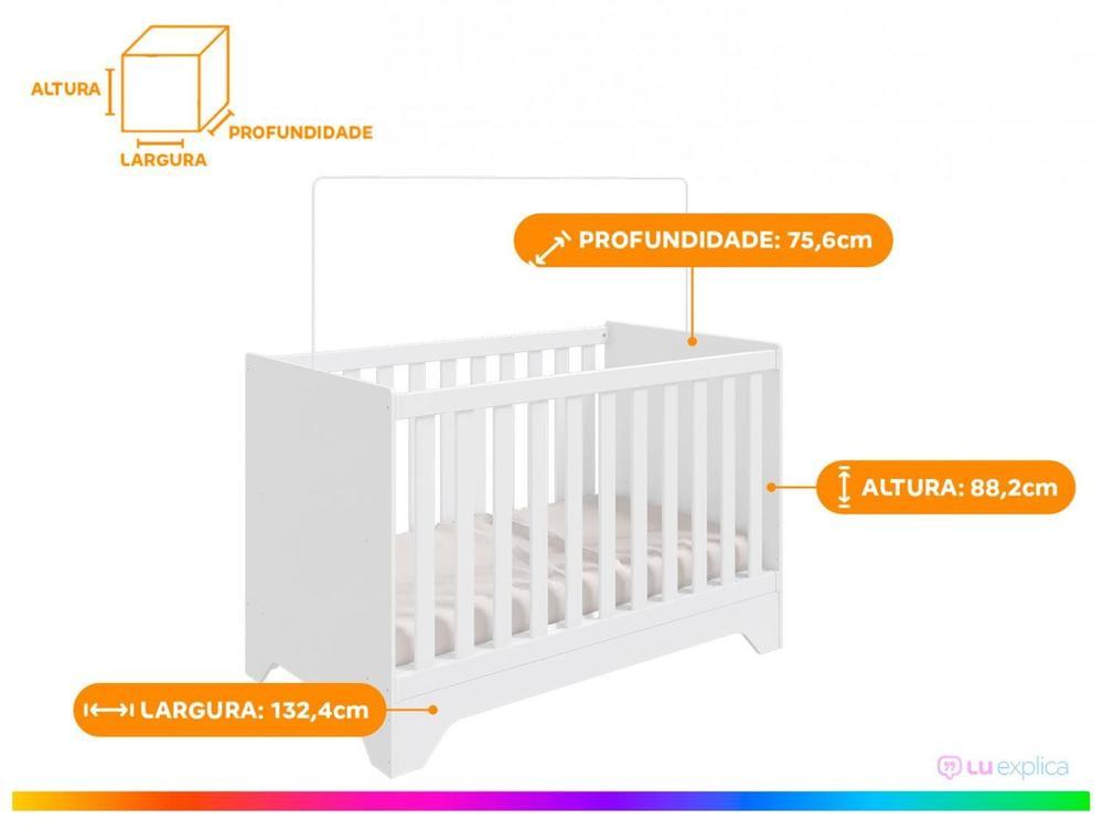 Berço Mini Cama Branco Moveis Peroba Encantare - 2