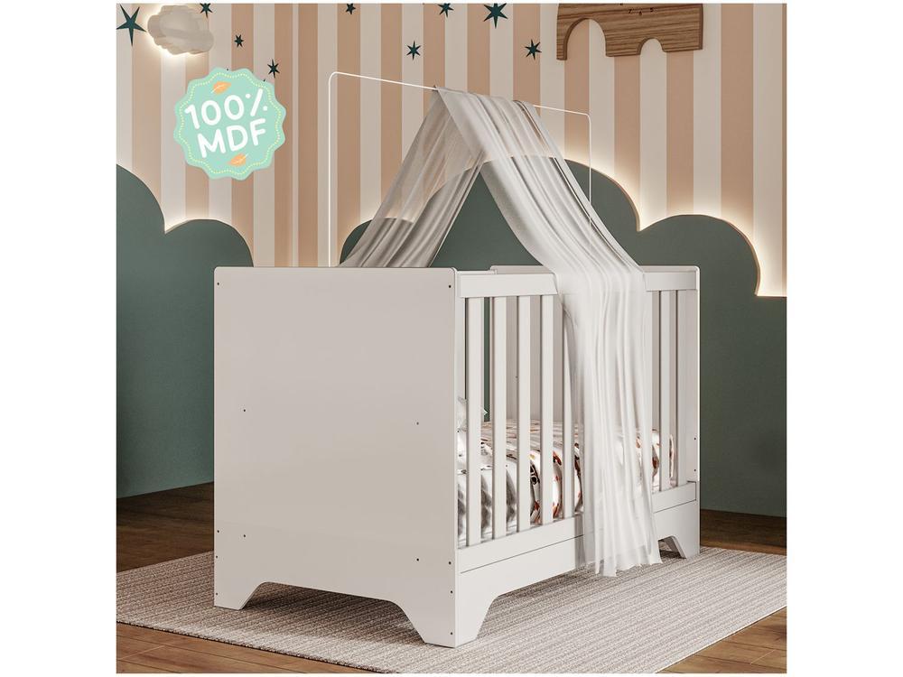 Berço Mini Cama Branco Moveis Peroba Encantare - 4