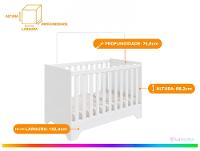 Berço Mini Cama Branco Moveis Peroba Encantare - 2
