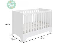 Berço Mini Cama Branco Moveis Peroba Encantare - 7