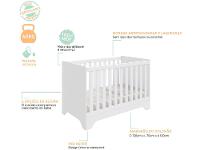 Berço Mini Cama Branco Moveis Peroba Encantare - 9