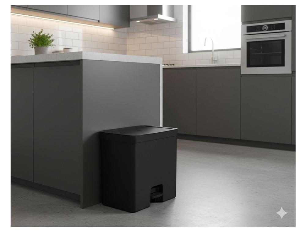 Lixeira para Cozinha com Pedal Basculante 20L Ou Trium - 3