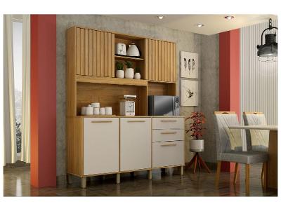 Cozinha Compacta Valdemóveis Diamante 5 Portas 2 Gavetas