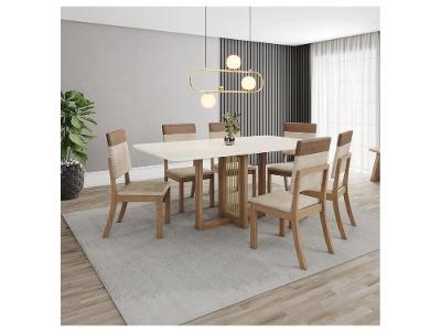 Mesa de Jantar 6 Cadeiras Retangular Henn Natalí