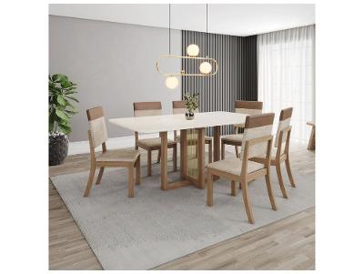 Mesa de Jantar 6 Cadeiras Retangular Henn Natalí