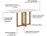 Mesa de Jantar 6 Cadeiras Retangular Henn Natalí - 2