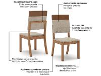 Mesa de Jantar 6 Cadeiras Retangular Henn Natalí - 3