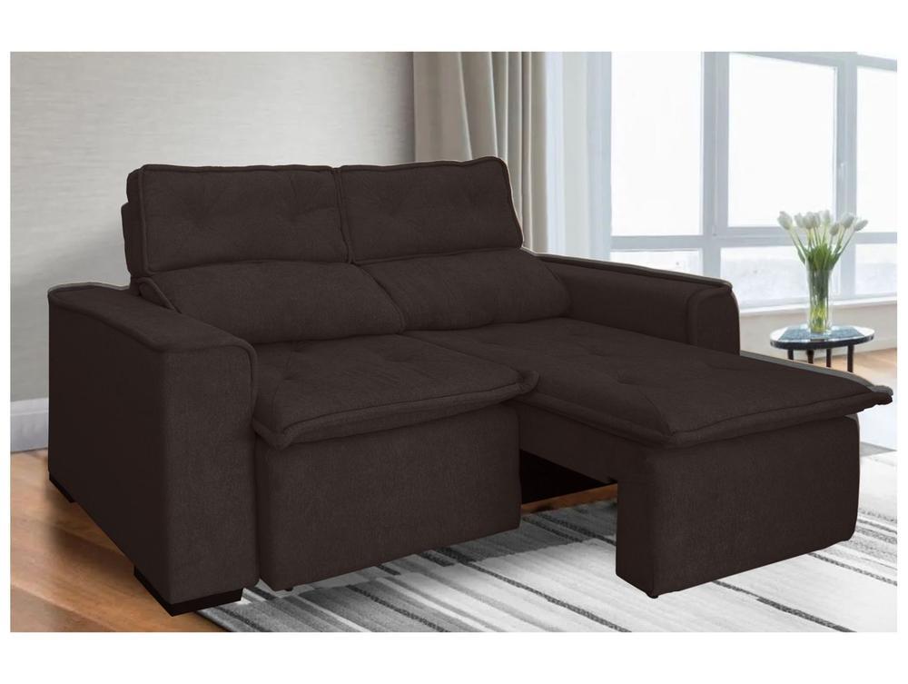 Sofá 3 Lugares Retrátil Reclinável Suede Califórnia JW Estofados - 1