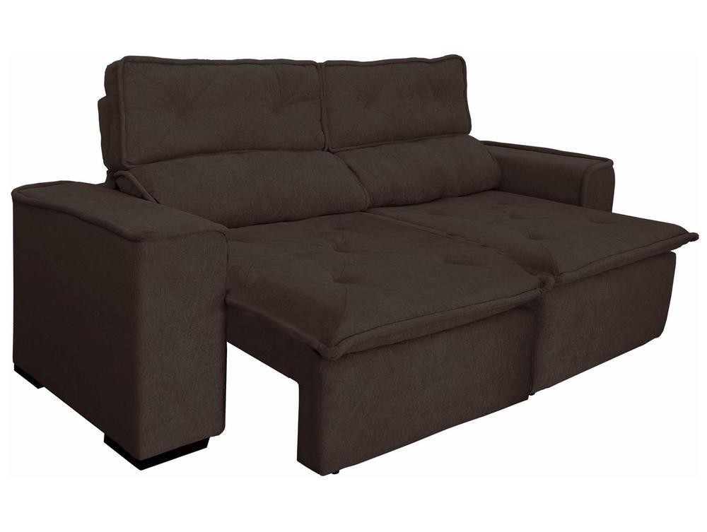 Sofá 3 Lugares Retrátil Reclinável Suede Califórnia JW Estofados - 5
