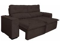 Sofá 3 Lugares Retrátil Reclinável Suede Califórnia JW Estofados - 5