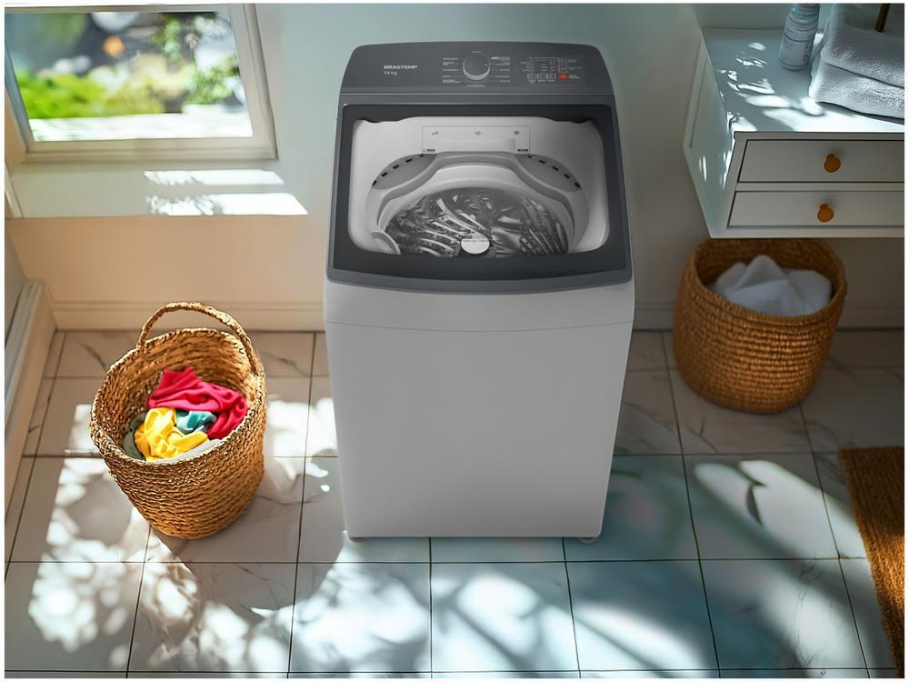 Lavadora de Roupas Brastemp 18kg Cesto Inox 12 Programas de Lavagem Branca BWF18AB - 4
