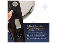 Panela de Pressão Black+Decker Inox 6L Fundo Triplo Galaxy