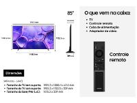 Smart TV 85" Samsung 4K Crystal UHD 85U8100F Tizen 3 HDMI - 7