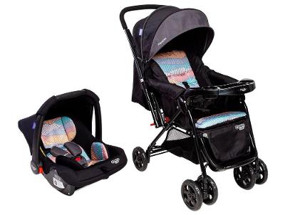 Carrinho de Bebê Alça Reversível com Bebê Conforto Cosco Kids Reverse 0 a 15kg
