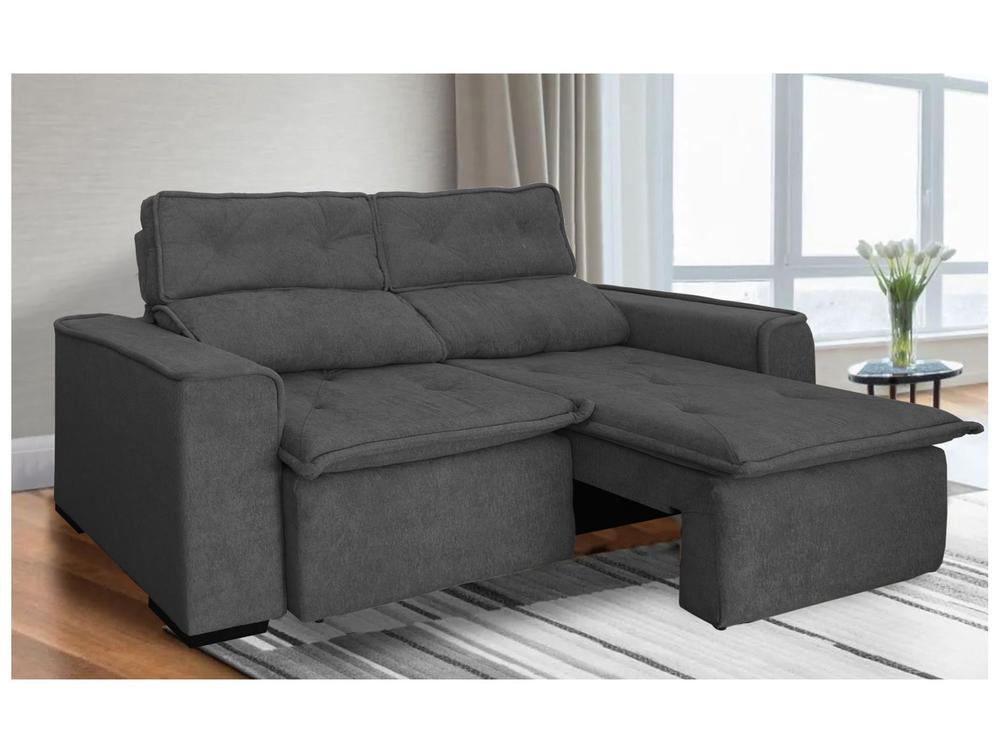 Sofá 3 Lugares Retrátil Reclinável Suede Califórnia JW Estofados - 1