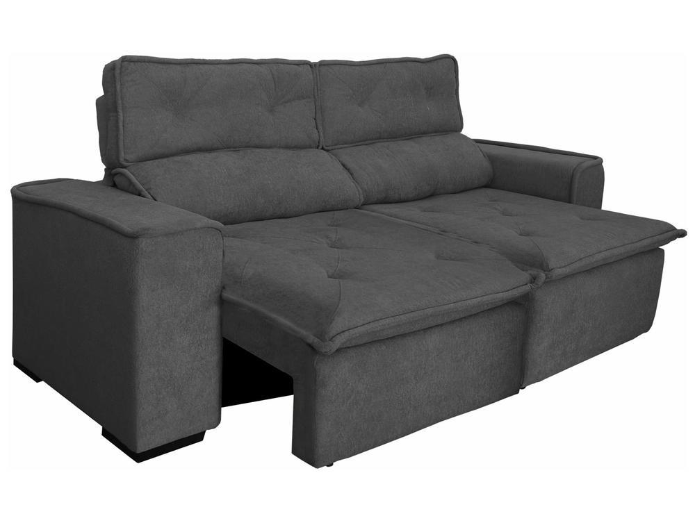 Sofá 3 Lugares Retrátil Reclinável Suede Califórnia JW Estofados - 5