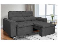 Sofá 3 Lugares Retrátil Reclinável Suede Califórnia JW Estofados - 1