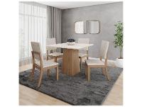 Mesa de Jantar 4 Cadeiras Quadrada Henn Dora - 1