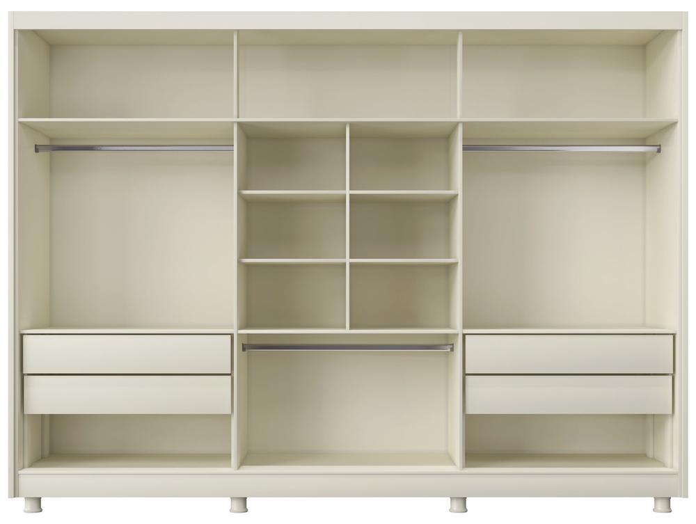 Guarda-roupa Casal com Espelho 4 Gavetas 6 Portas Made Marcs Torino - 4