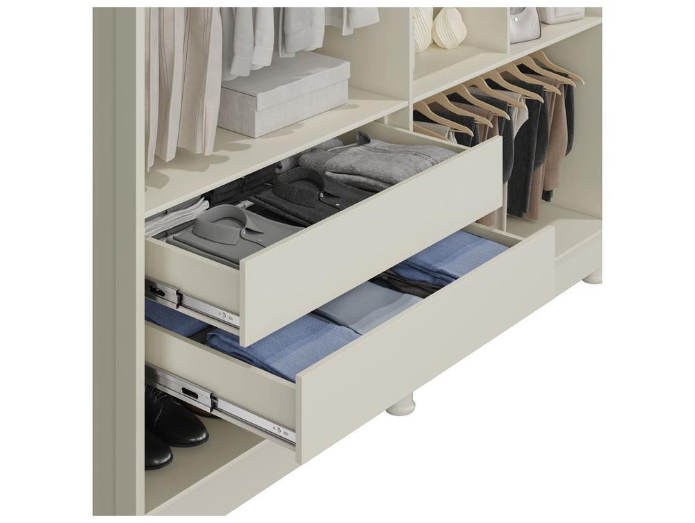 Guarda-roupa Casal com Espelho 4 Gavetas 6 Portas Made Marcs Torino - 5