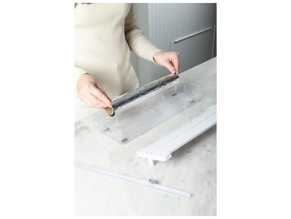 Caixa Organizadora de Rolos com Tampa Ou Clear Branca - 4