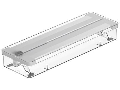 Caixa Organizadora de Rolos com Tampa Ou Clear Branca