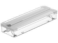 Caixa Organizadora de Rolos com Tampa Ou Clear Branca - 1