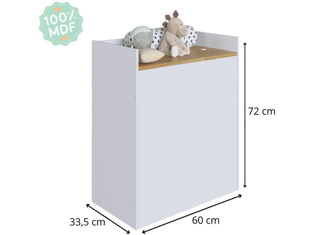 Berço 4 em 1 Branco e Amêndoa Moveis Peroba Confort Multi - 6