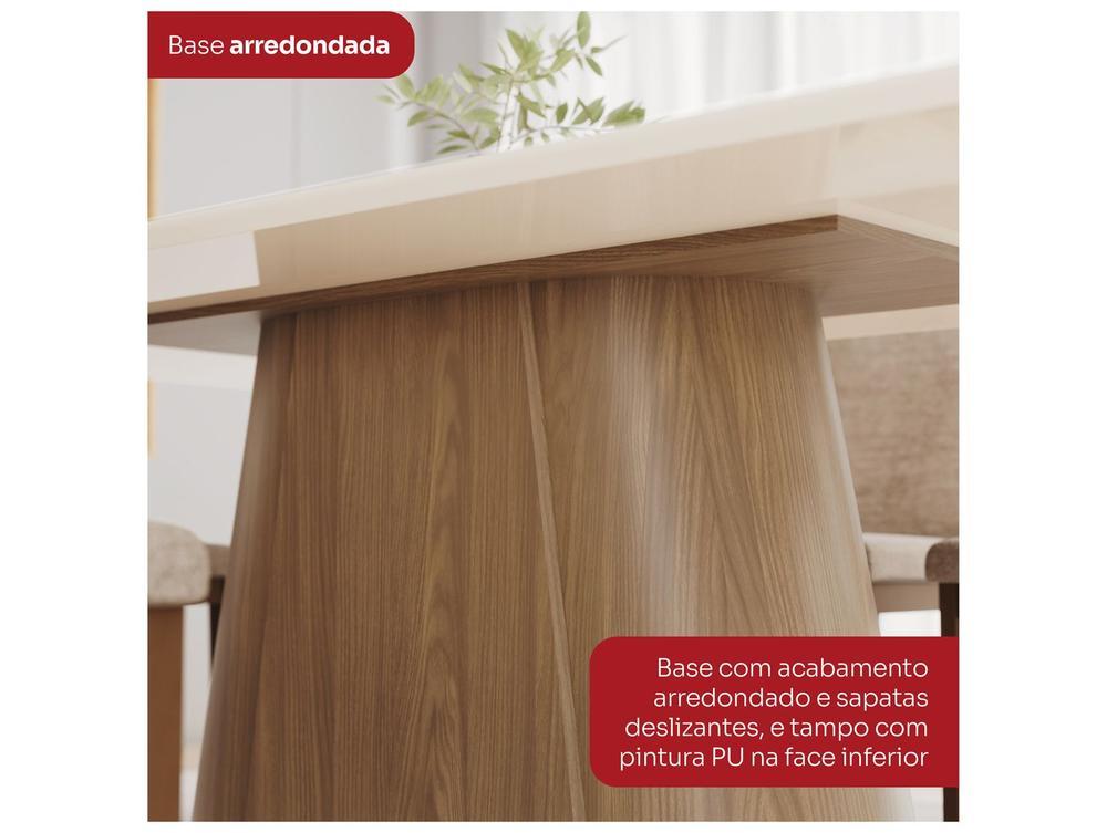 Mesa de Jantar8 Cadeiras Retangular Tampo de Vidro Henn Olívia - 6