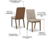 Mesa de Jantar8 Cadeiras Retangular Tampo de Vidro Henn Olívia - 3