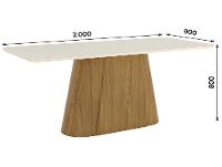 Mesa de Jantar8 Cadeiras Retangular Tampo de Vidro Henn Olívia